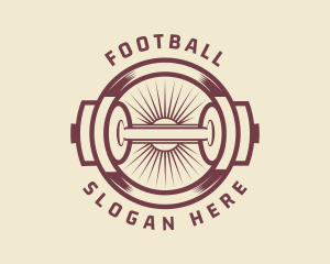 Training - Dumbbell Fitness Gym logo design