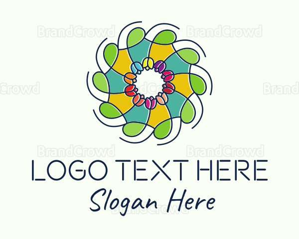 Ornamental Flower Stained Glass Logo Brandcrowd Logo Maker