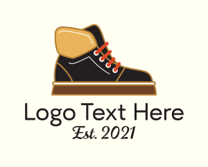 Hiking Shoes - Leather Winter Boots logo design