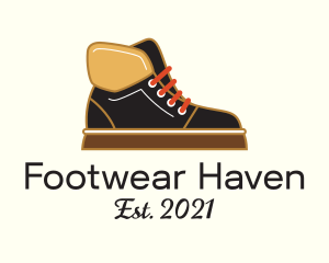 Leather Winter Boots logo design