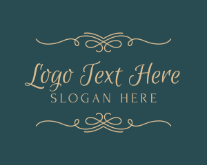 Ornate - Elegant Border Wordmark logo design