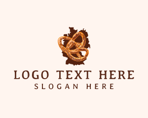 Map - Pretzel Bread Germany logo design