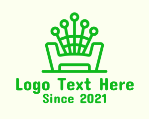 Home Staging - Green Chair Bench logo design