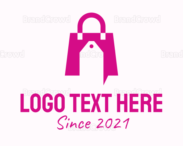 Pink Discount Handbag Logo