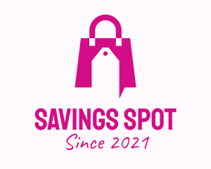 Discount - Pink Discount Handbag logo design