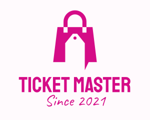 Ticket - Pink Discount Handbag logo design