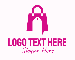 Pink Discount Handbag Logo