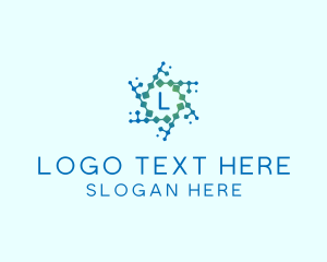 Sync - Science Star Letter logo design