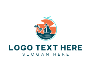 Tourist - Vacation Beach Resort Yacht logo design