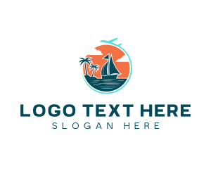 Vacation Beach Resort Yacht Logo