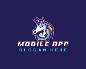 Gaming Unicorn Horse Logo
