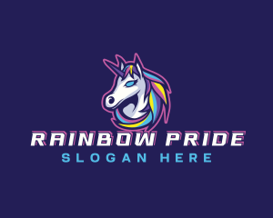 Gaming Unicorn Horse logo design