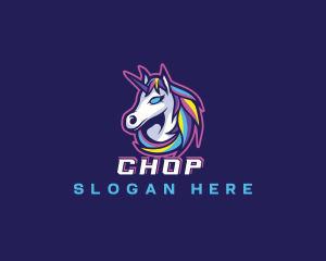 Online - Gaming Unicorn Horse logo design