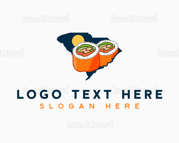 South Carolina Sushi Food Logo