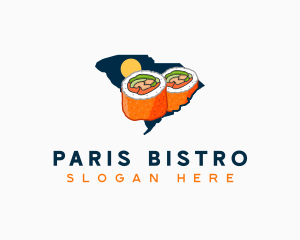 South Carolina Sushi Food logo design