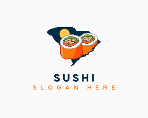 South Carolina Sushi Food logo design