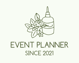 Essential Oil - Green Flower Oil logo design