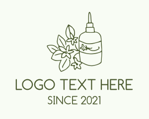 Scented Oil - Green Flower Oil logo design