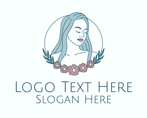 Beauty Floral Lady Logo