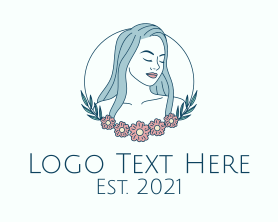Lady - Beauty Floral Lady logo design