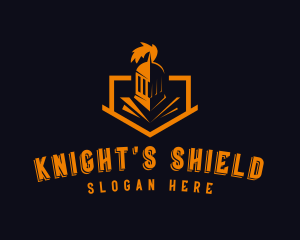 Knight - Orange Warrior Knight logo design