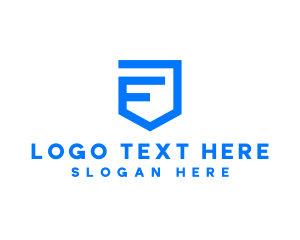 Enterprise - Modern Geometric Shield Letter F logo design