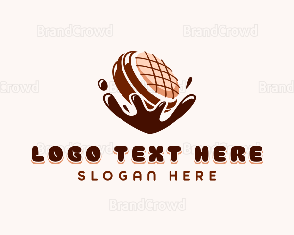 Chocolate  Waffle Snack Logo