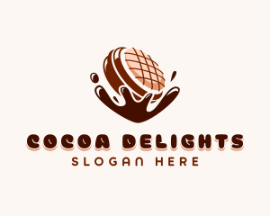  Chocolate  Waffle Snack logo design