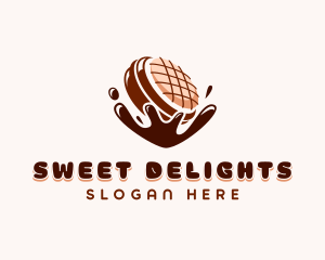  Chocolate  Waffle Snack logo design