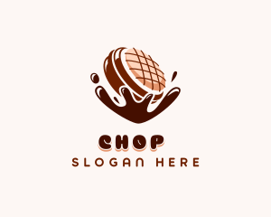 Culinary - Chocolate  Waffle Snack logo design