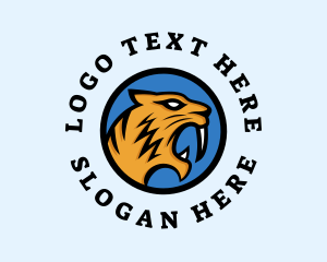 Fangs - Saber Tooth Tiger logo design