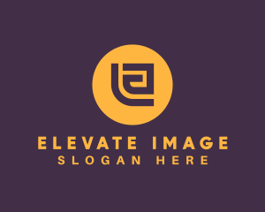 Golden Elegant Letter E logo design