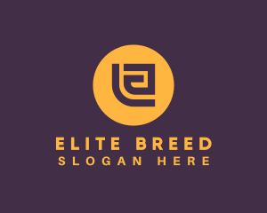 Golden Elegant Letter E logo design