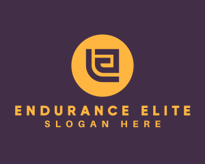 Golden Elegant Letter E logo design