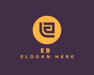 Golden Elegant Letter E logo design