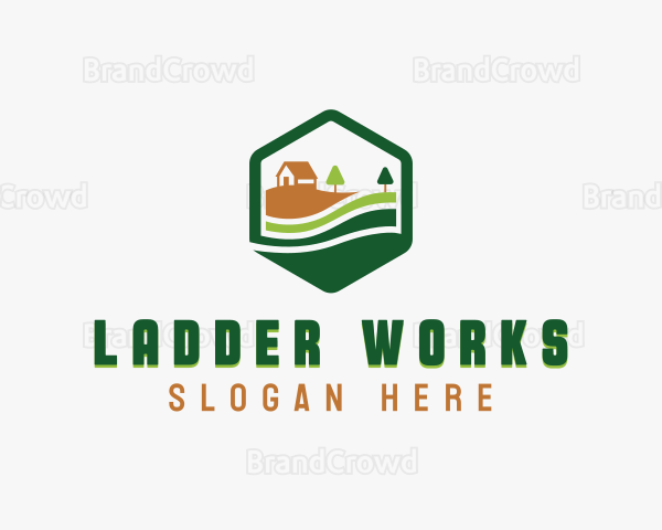 Lawn Yard Gardening Logo