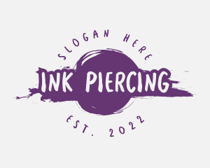 Piercing - Urban Punk Graffiti logo design