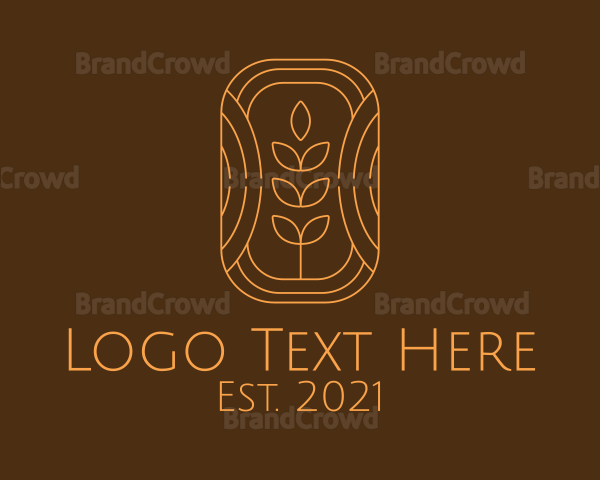 Organic Grain Plant Logo