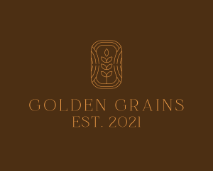 Organic Grain Plant  logo design