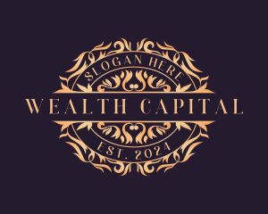 Luxury Ornamental Wreath logo design