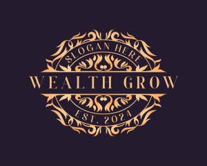 Luxury Ornamental Wreath logo design