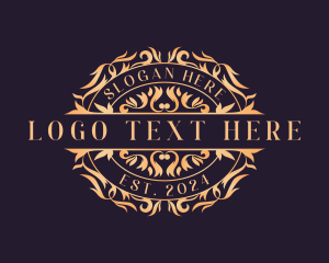 Vintage - Luxury Ornamental Wreath logo design