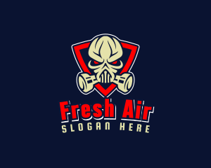 Skull Gas Mask logo design