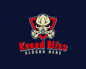 Skull Gas Mask logo design