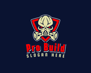 Skull Gas Mask logo design