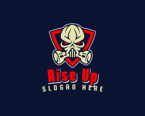 Skull Gas Mask logo design