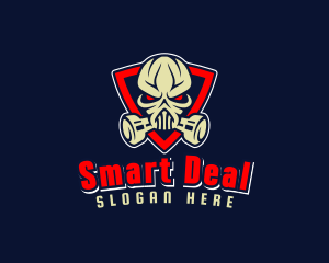 Skull Gas Mask logo design