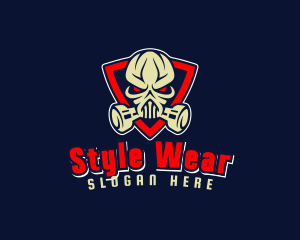 Skull Gas Mask logo design