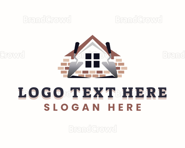 Construction Builder Trowel Logo