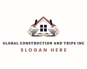 Construction Builder Trowel Logo